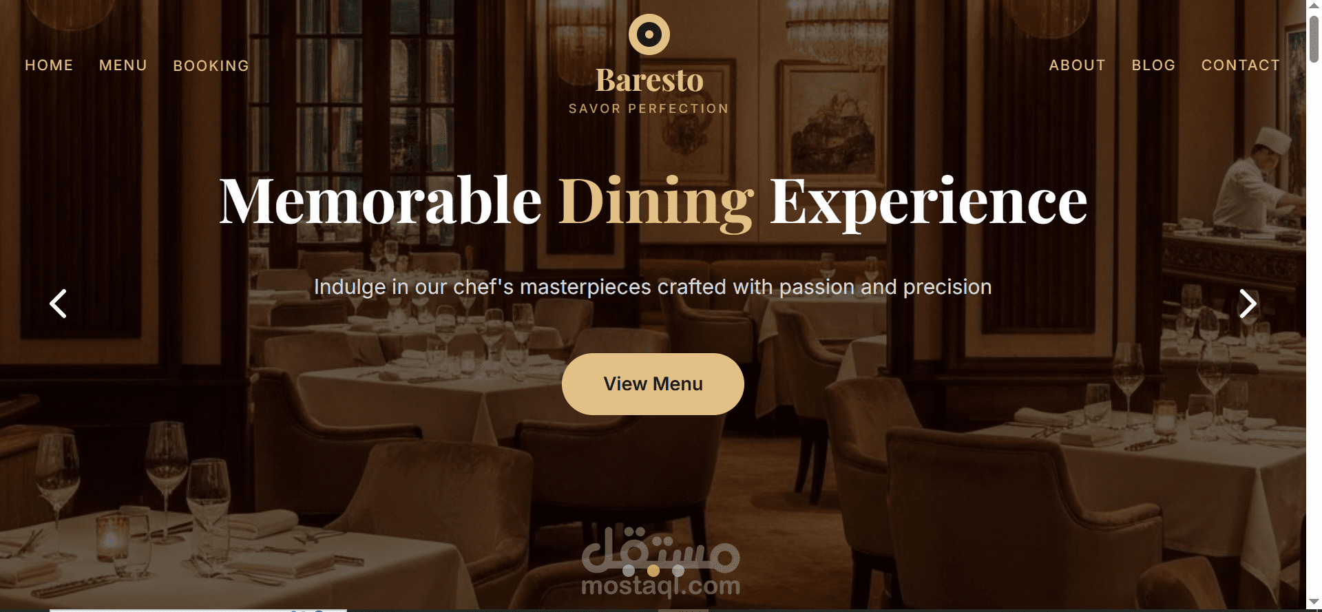 تصميم وتطوير موقع ومينيو مطعم  – Baresto