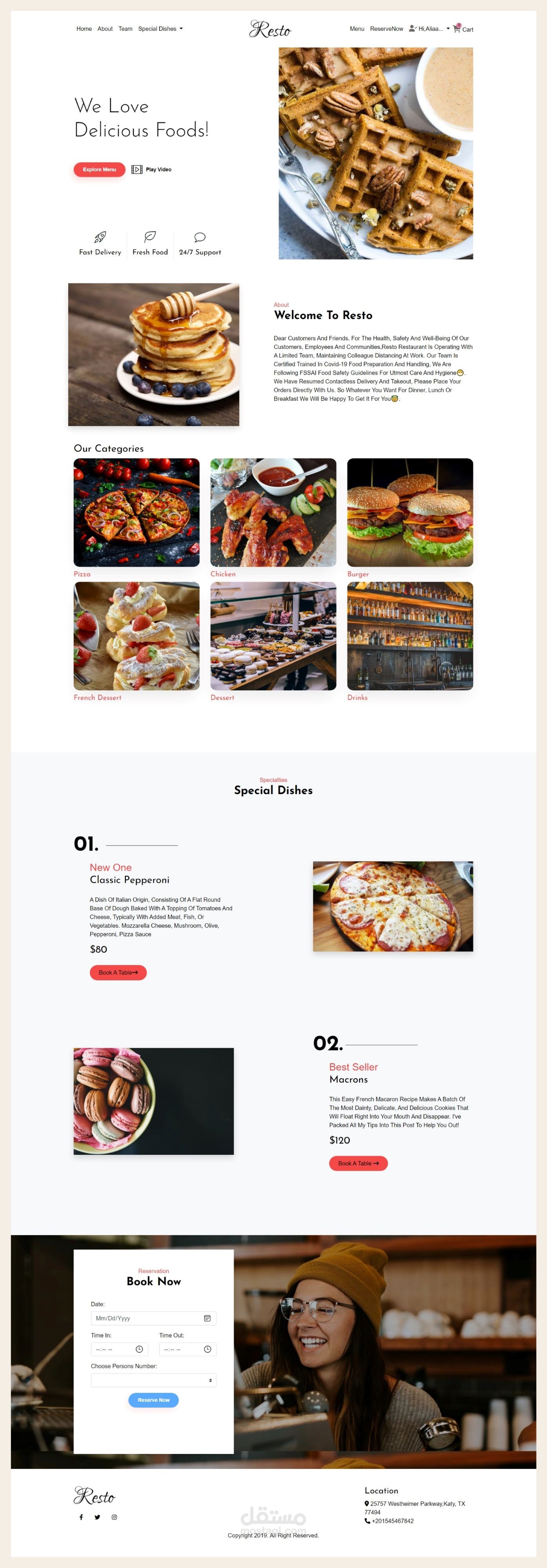 restaurant reservation  website