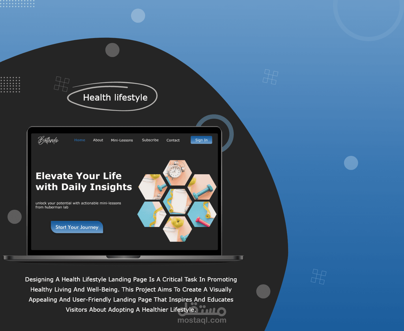 تصميم صفحة هبوط - Health lifestyle Landing page - UXUI design