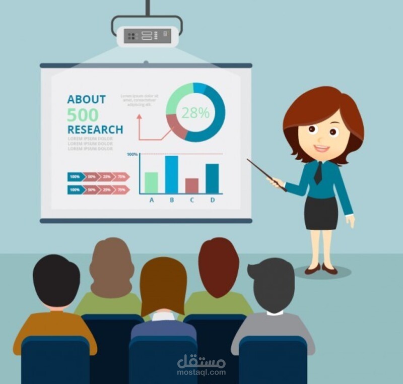 تصميم العروض التقديمية على برنامج powerpoint للطلاب و للشركات