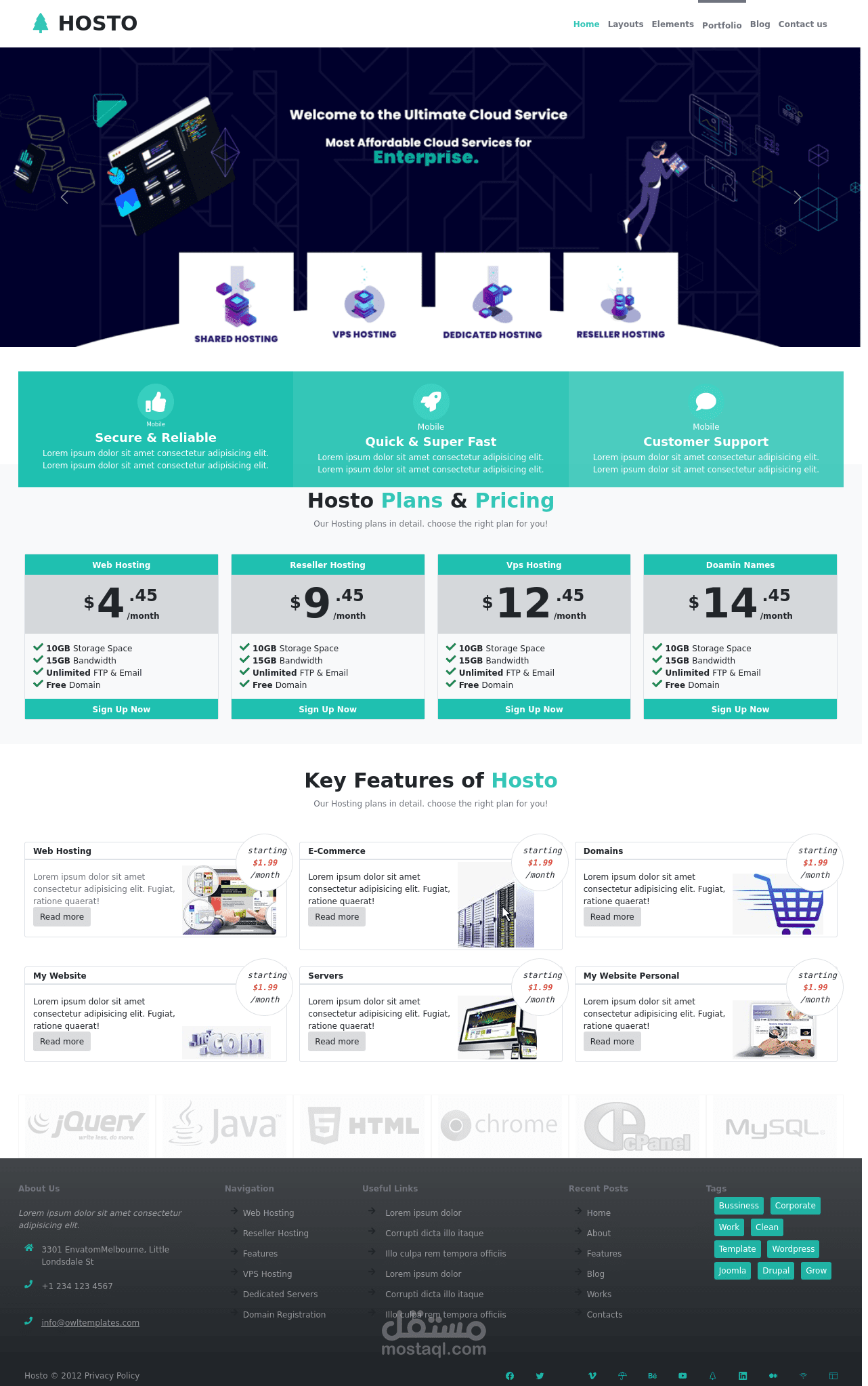 Responsive webpage
