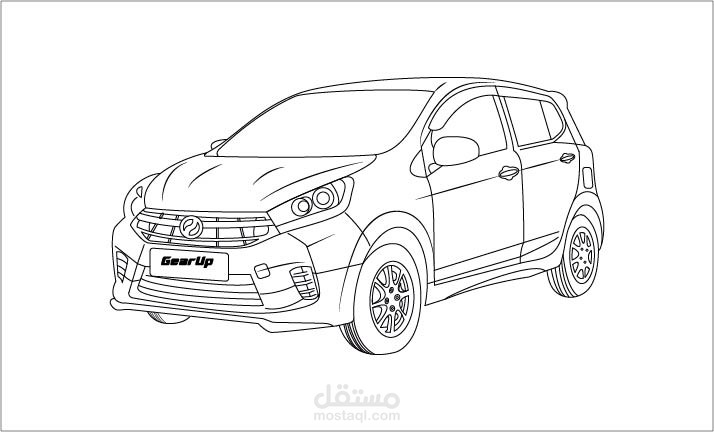 تحويل صورة سيارة إلى line art
