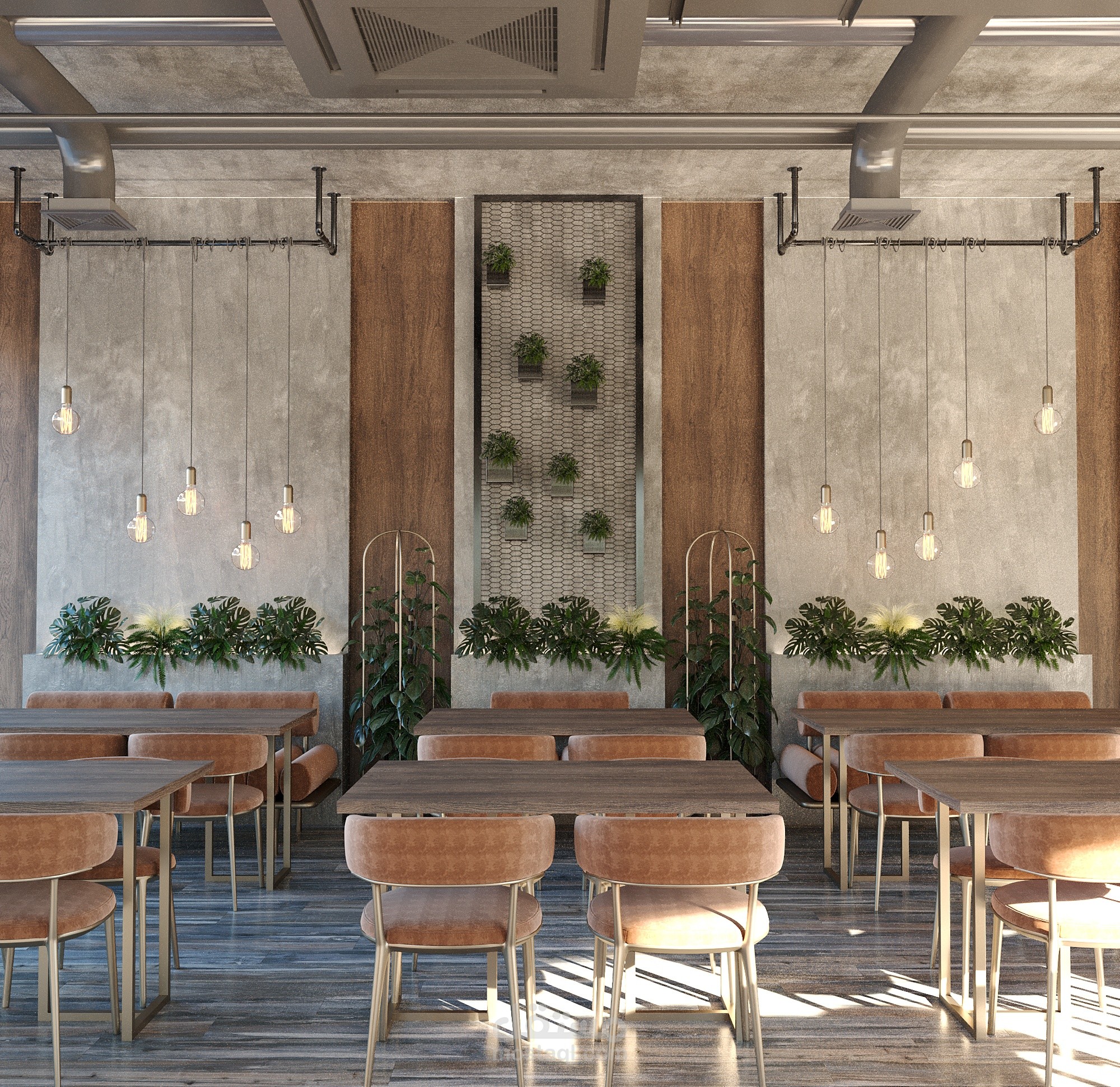 Industrial style restaurant