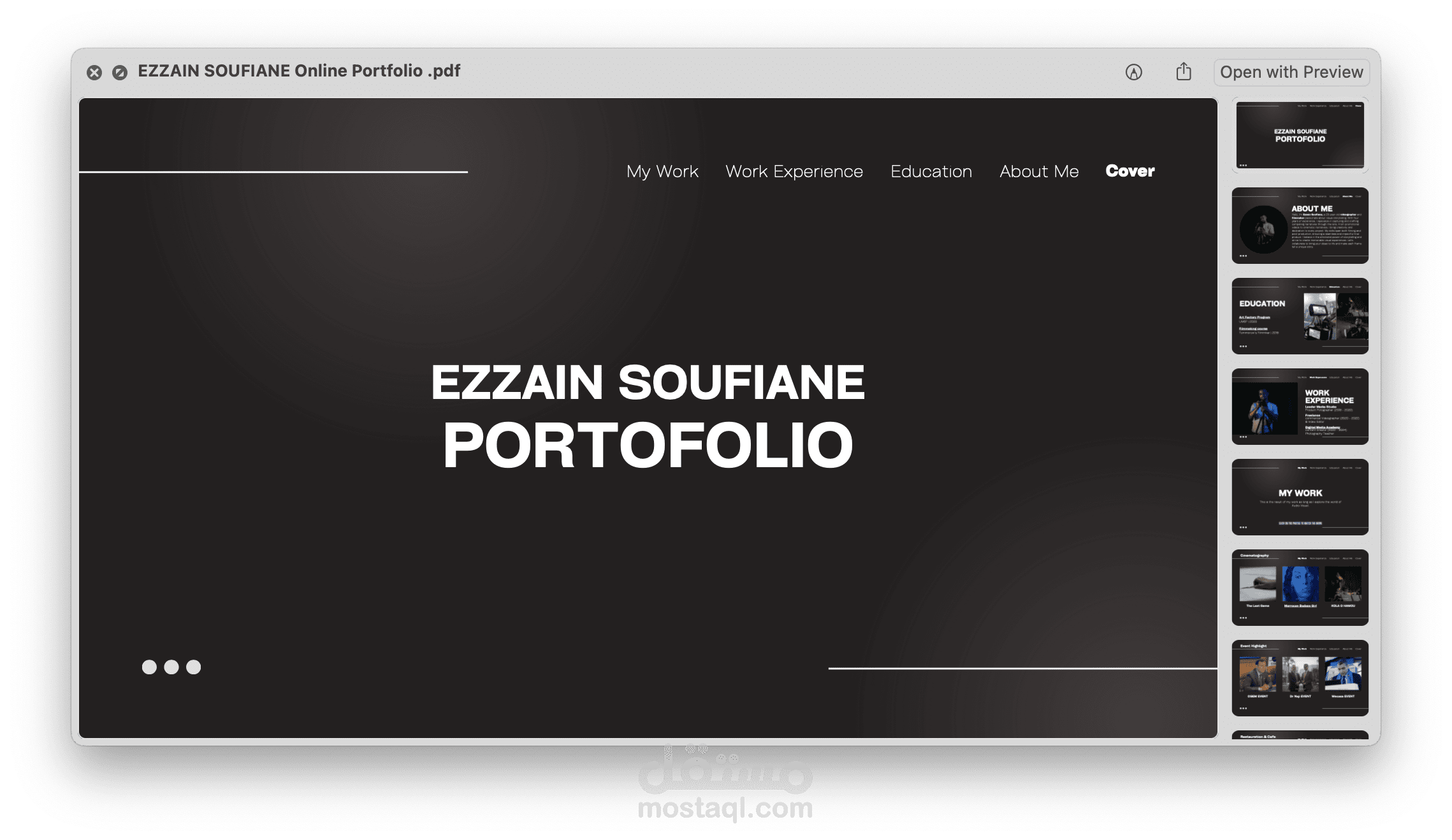 معرض أعمالي كصانع أفللام