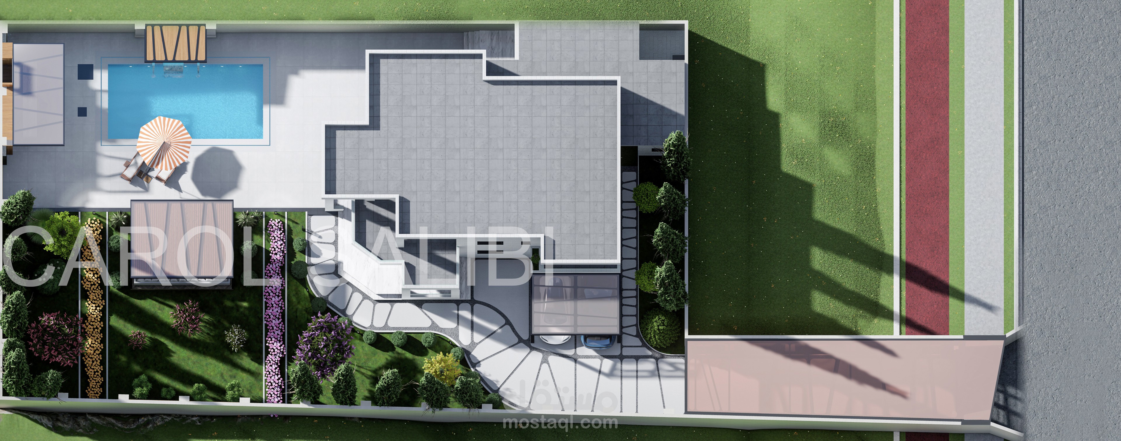 تصميم لاندسكيب(حدائقي)- لفيلا