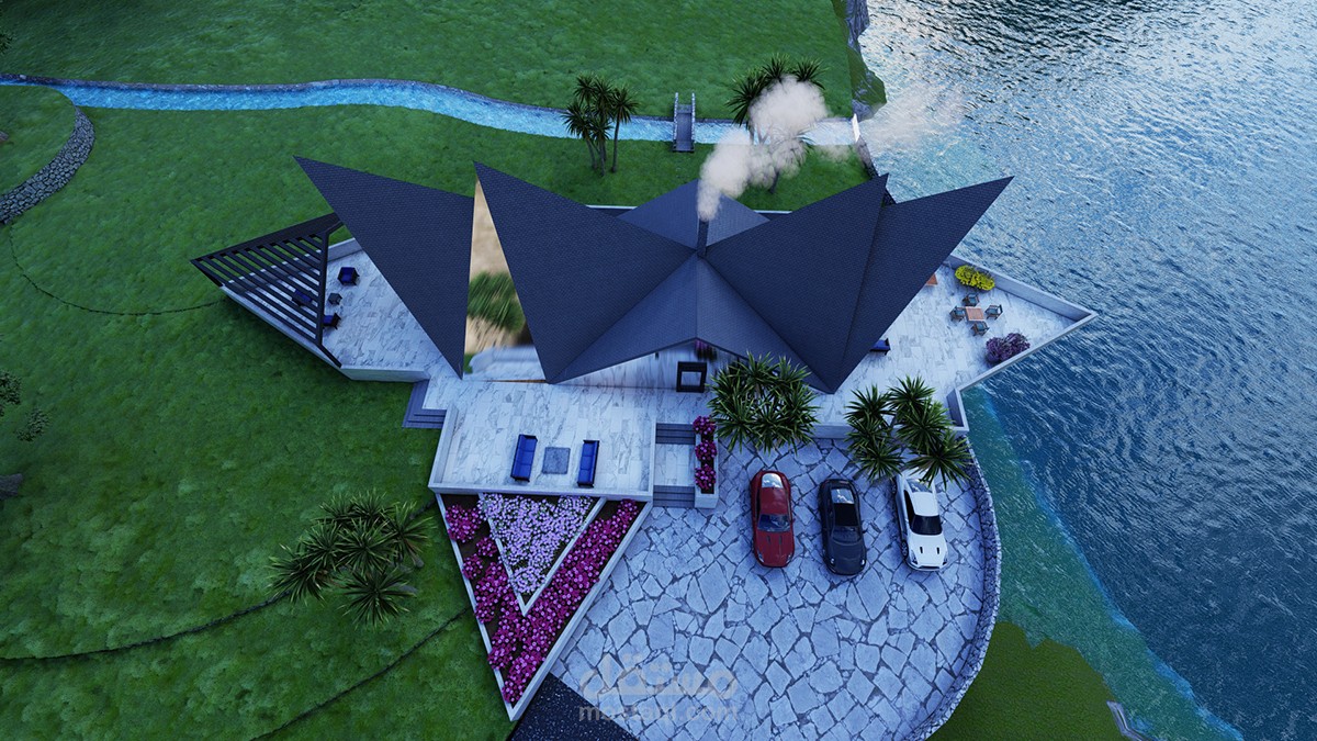 تصميم بيت ريفي لقضاء العطلات