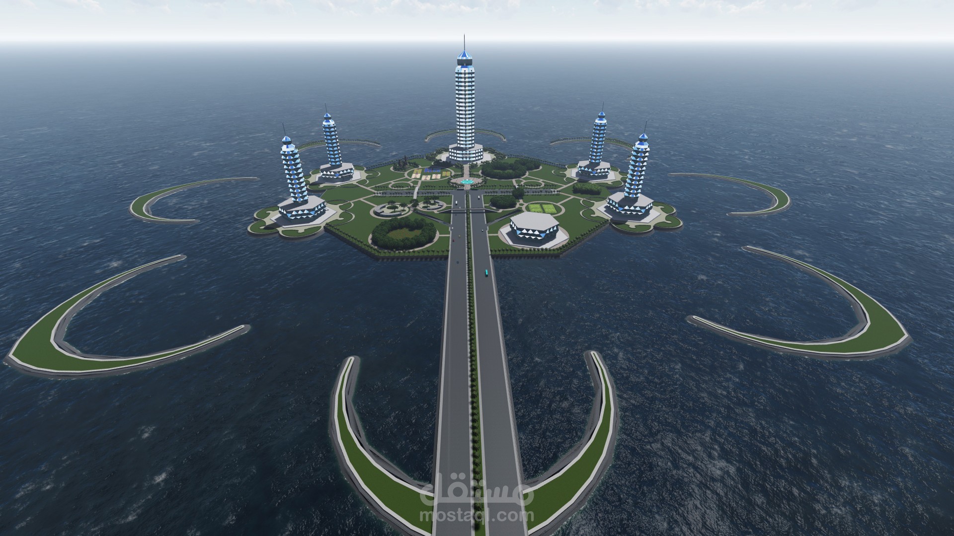 حي سكني على جزيرة صناهية