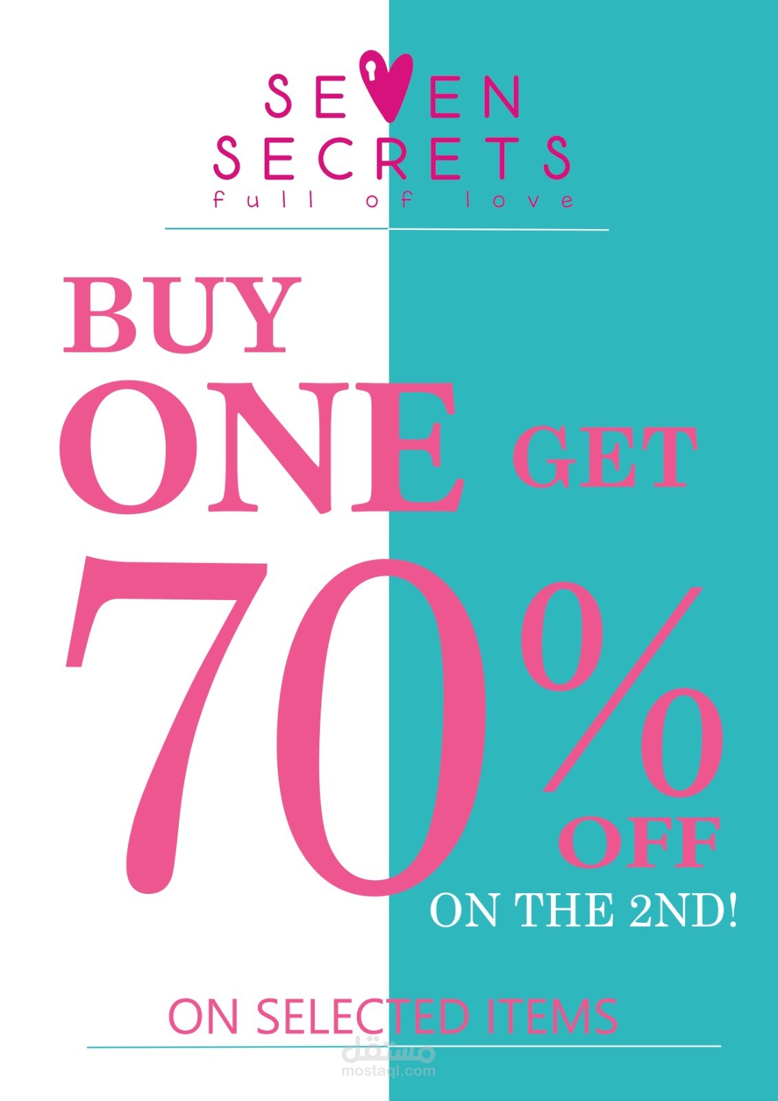 Buy one get 70%
