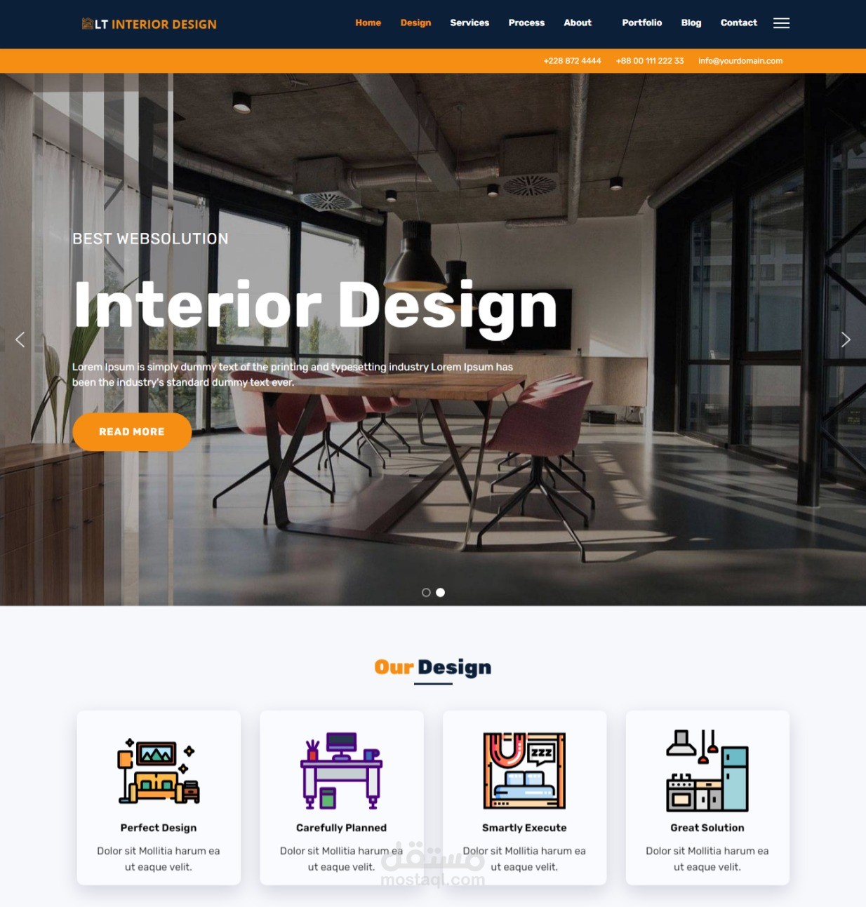 عمل واجهه ويب سايت بأستخدام HTML و CSS بكل احترافيه