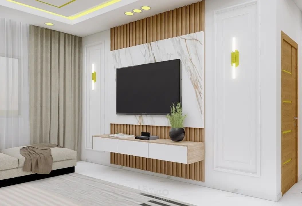 تصميم حائط تلفاز