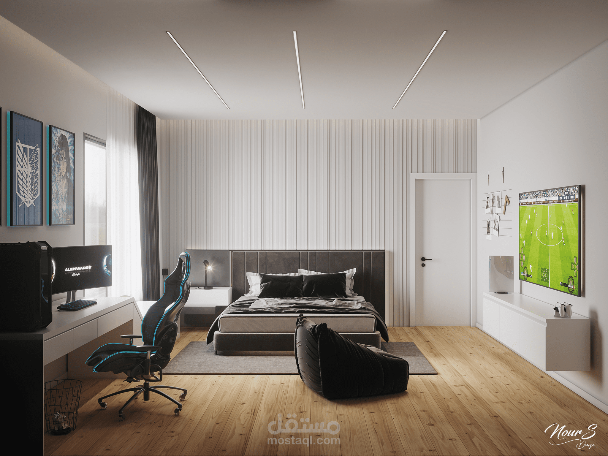 غرفة نوم ذكية