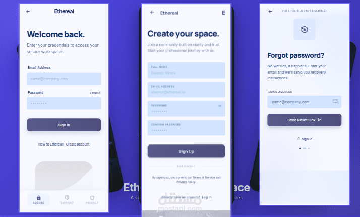 تصميم واجهات تسجيل الدخول باستخدام Flutter