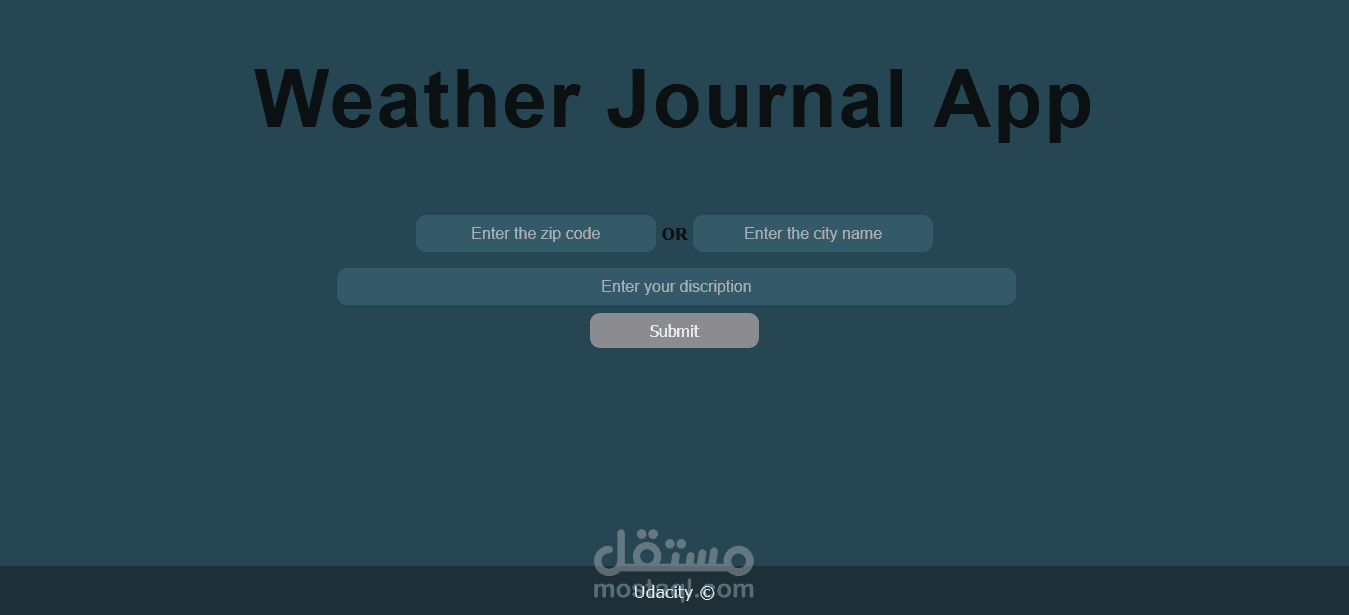 Weather inquiry web page