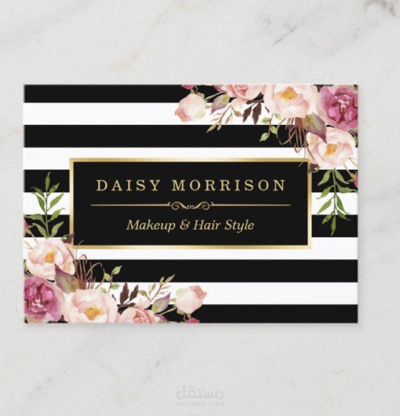 Floral business card for special ladies