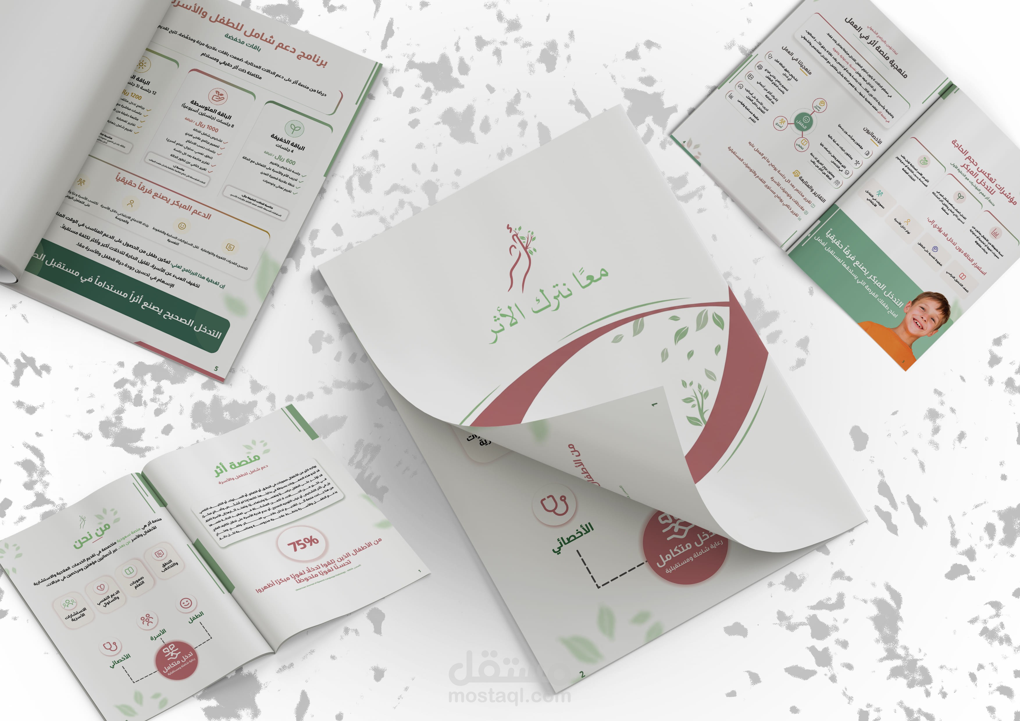 1️⃣تصميم بروفايل منصة أثر