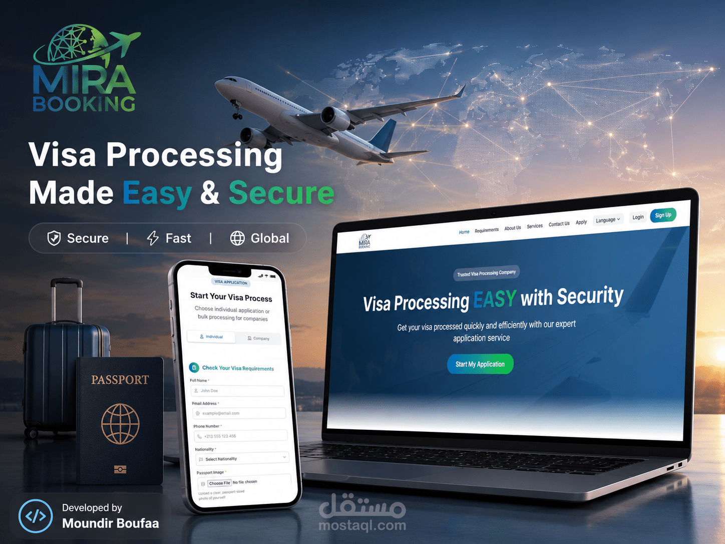 Mira Booking — منصة طلبات التأشيرة متعددة اللغات