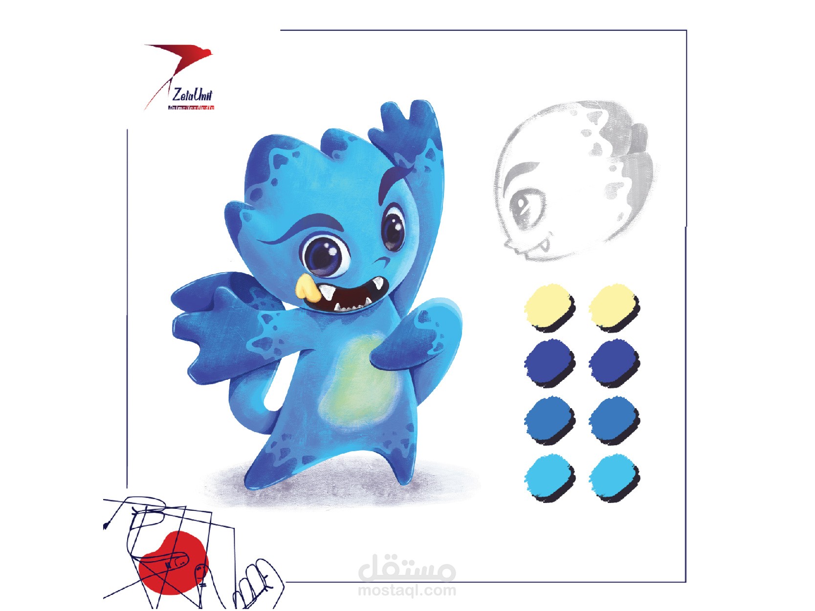 تصميم مقترح لشخصية خيالية لشركة نيو بارك (لصالح شركة زيتا )