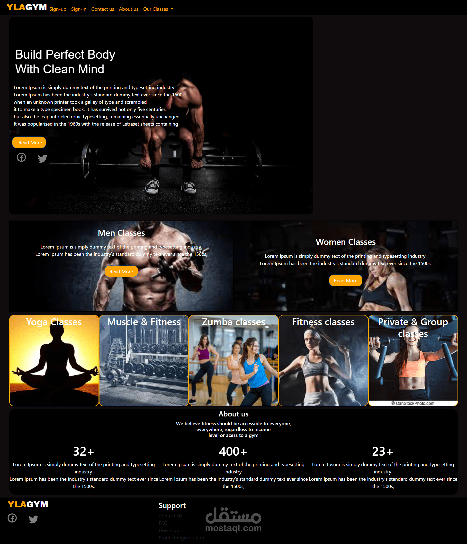 Gym website