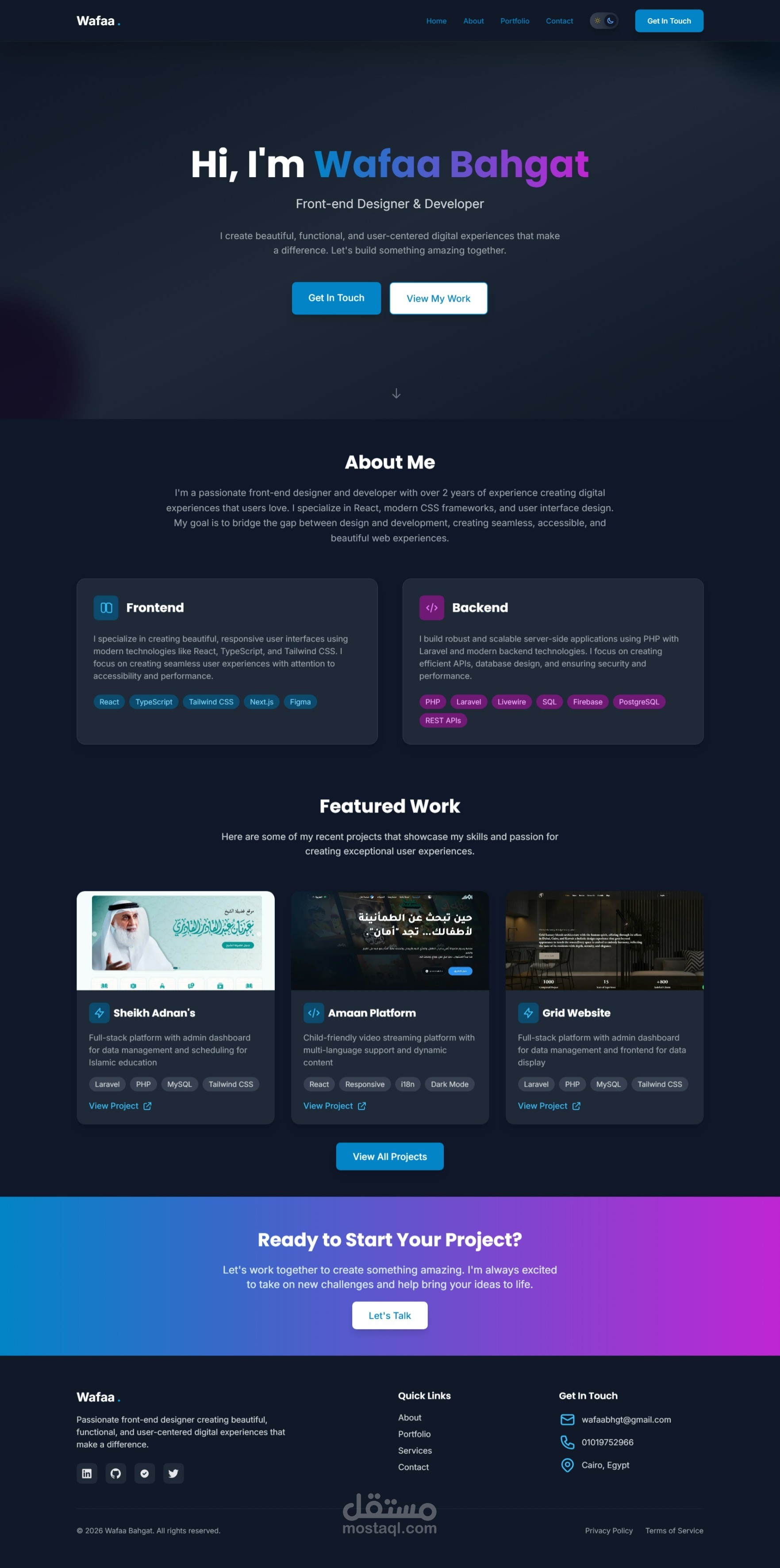 Personal Portfolio Website