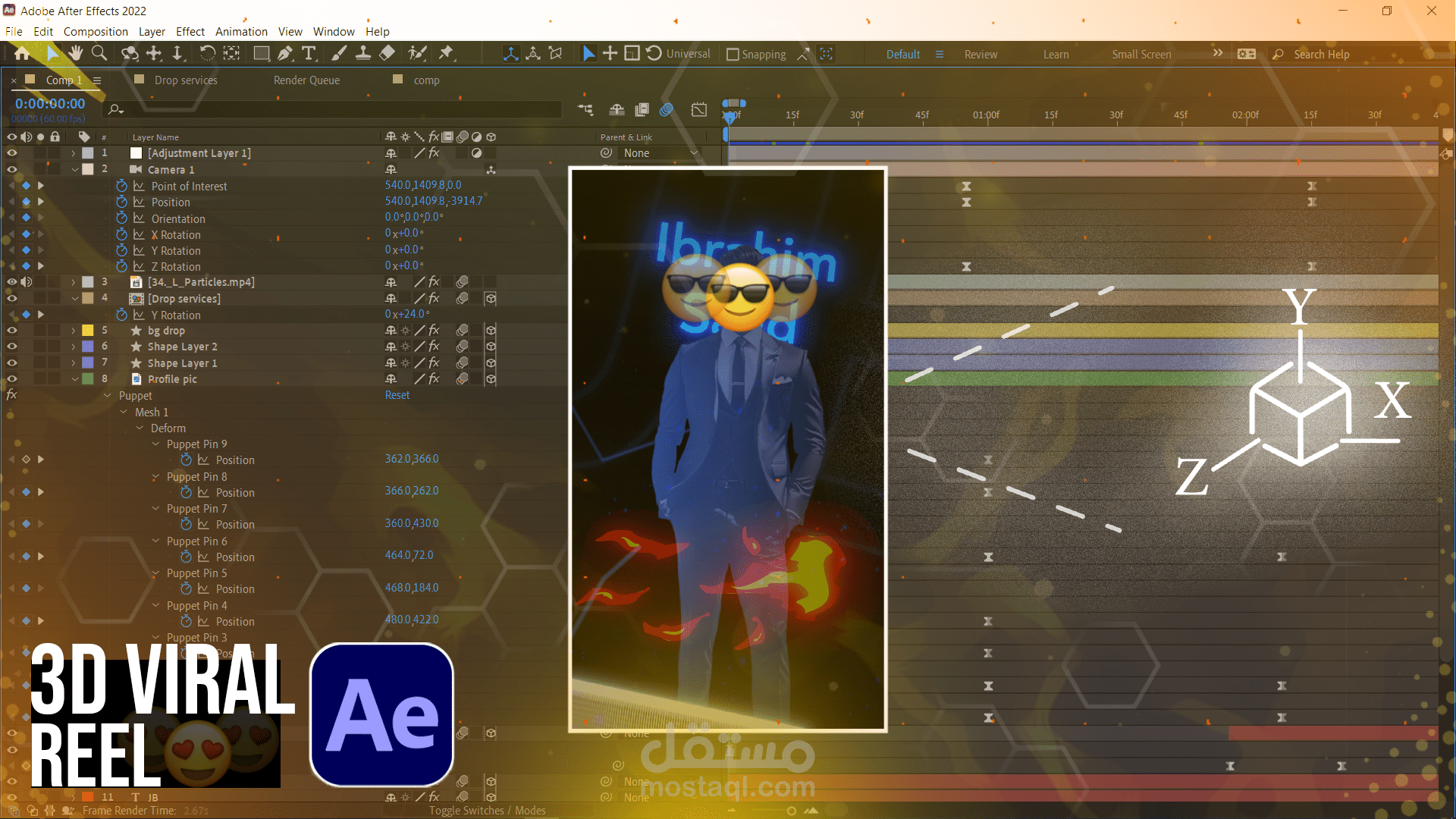 Short 3D Video in after effect