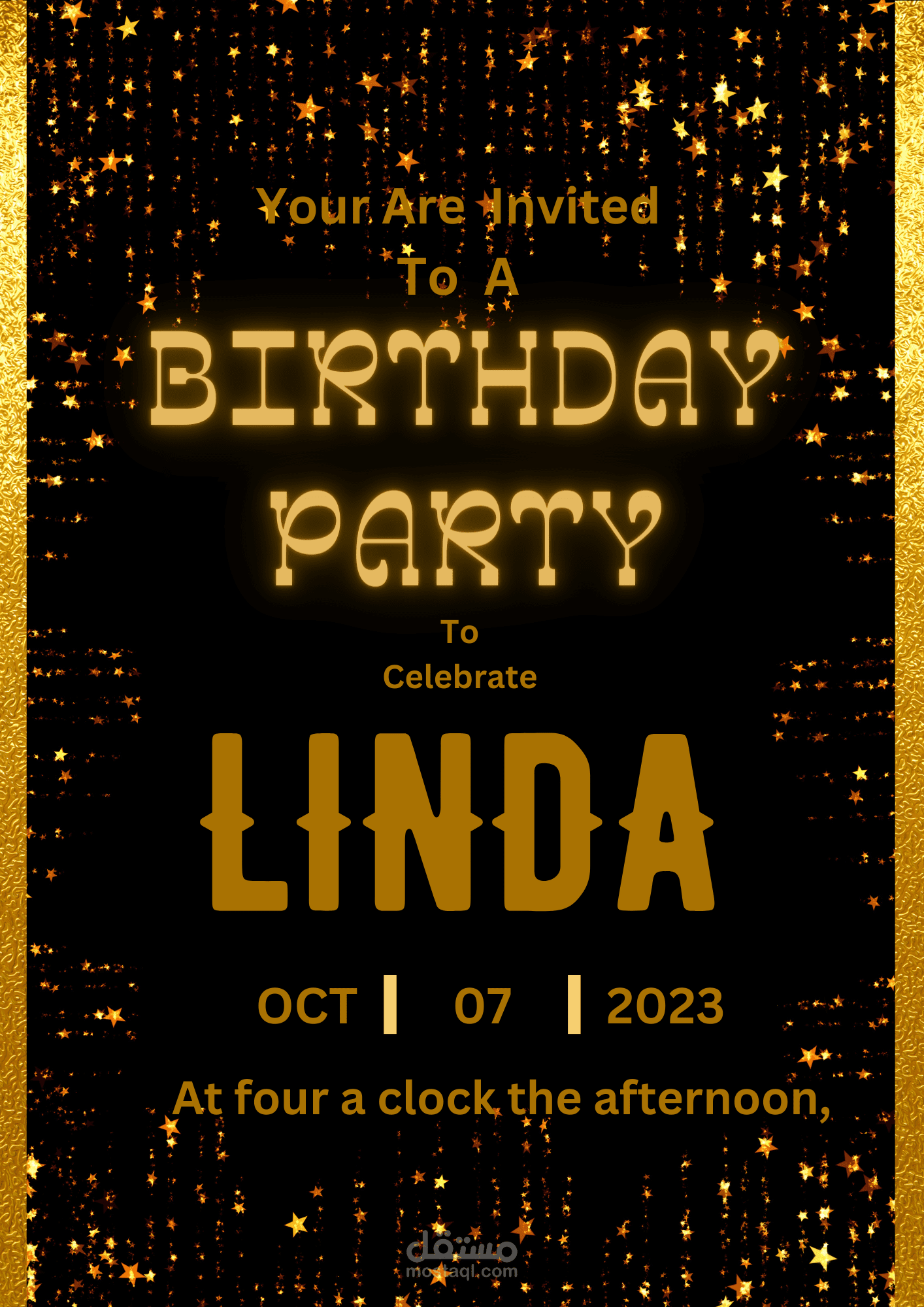 Invitation for birthday party