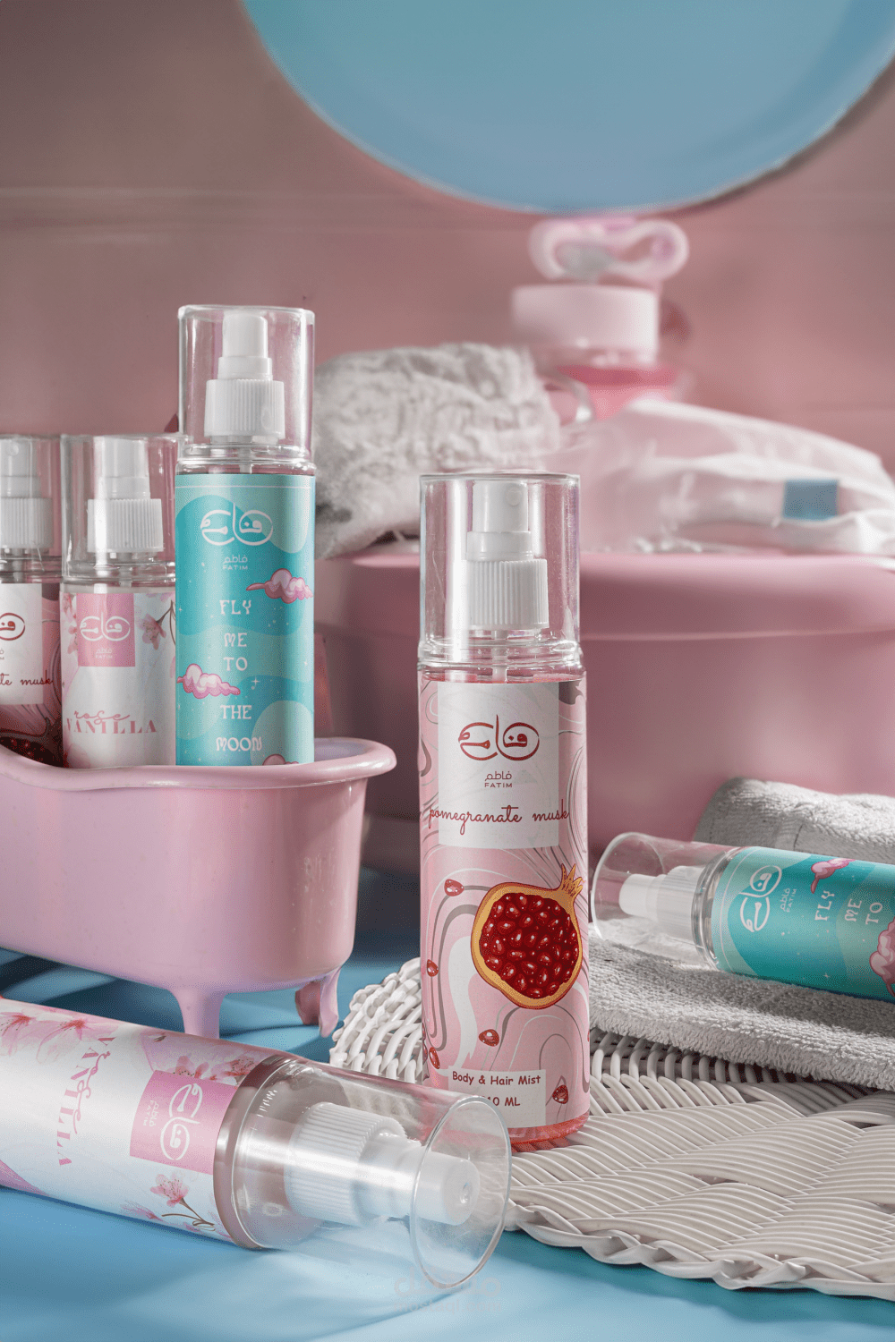 تصميم استيكرات لبودي & هير ميست لبراند فاطم (FATIM)