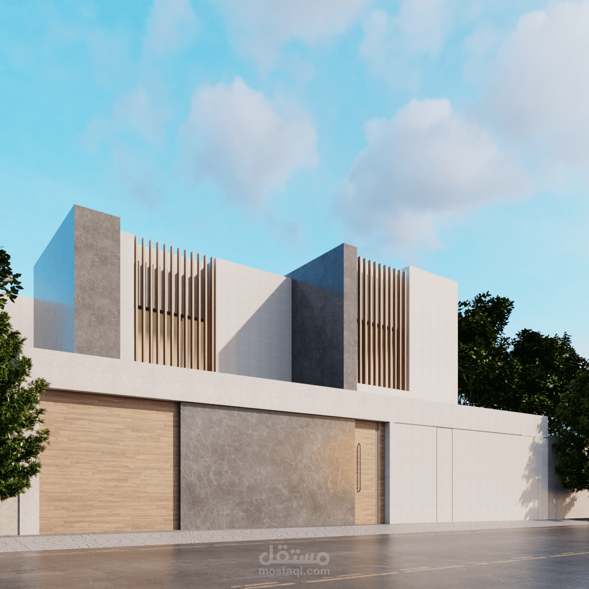تصميم معمار حديث و بطرازعصري لفيلا في الرياض - السعودية