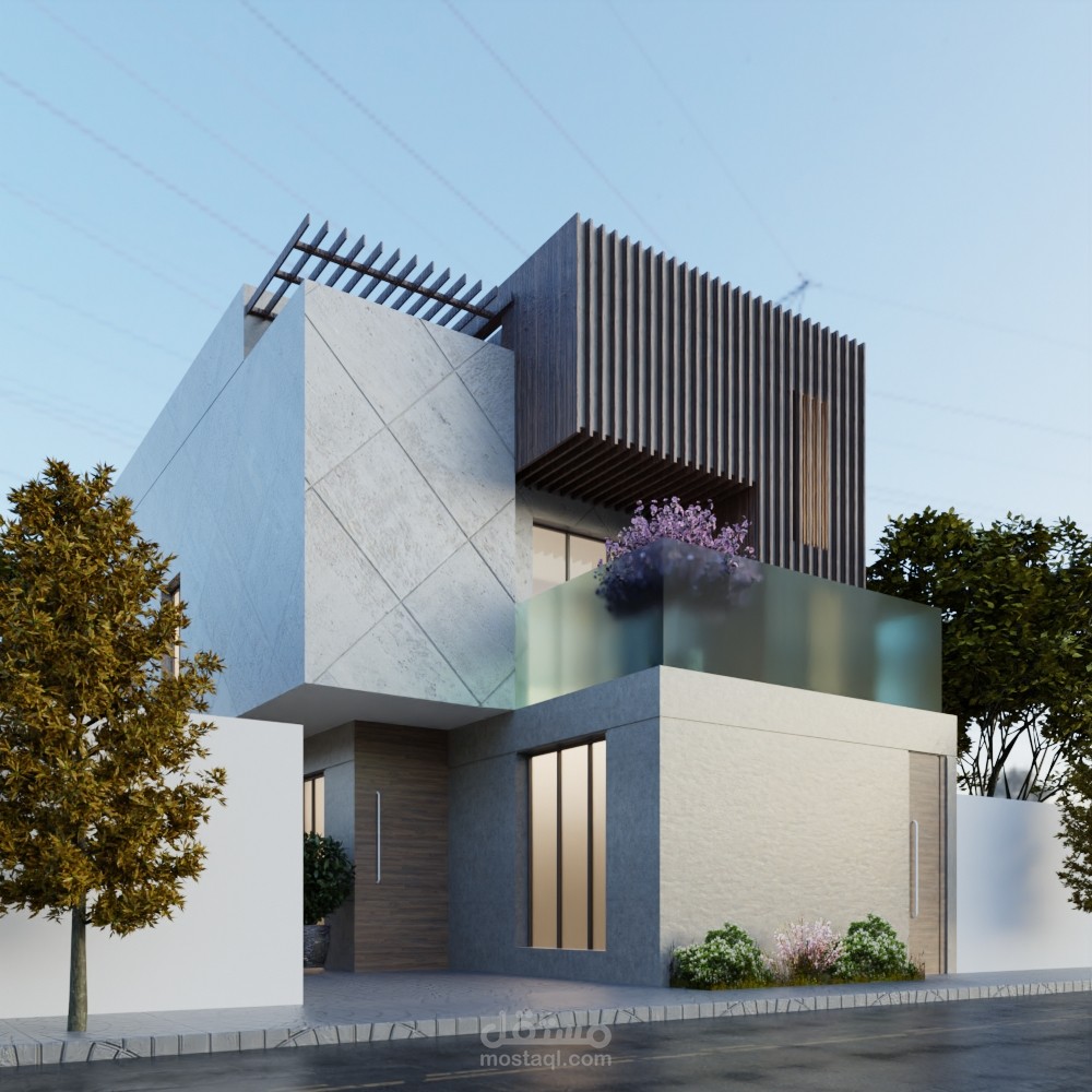 تصميم معمار حديث و بطرازعصري لفيلا في الرياض - السعودية