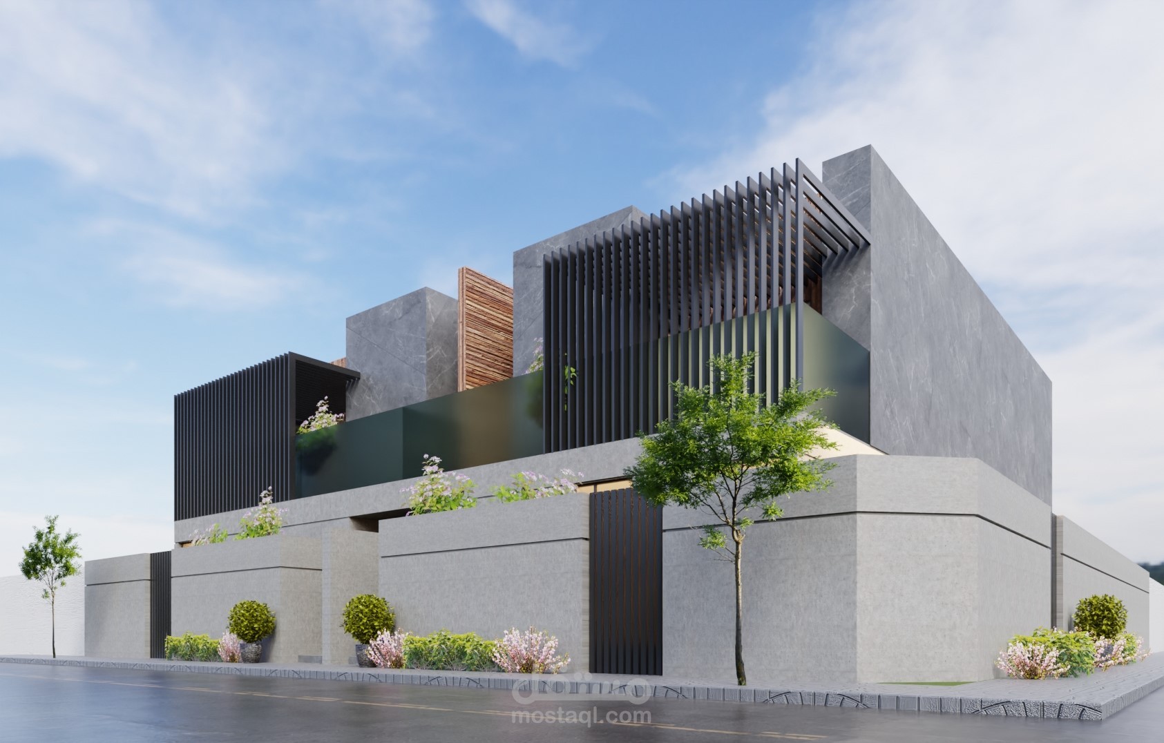 تصميم معمار حديث و بطرازعصري لفيلا دوبلكس في الرياض - السعودية