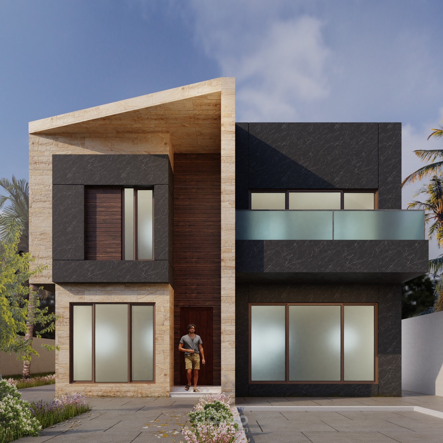 تصميم معمار حديث و بطرازعصري لفيلا في الرياض - السعودية