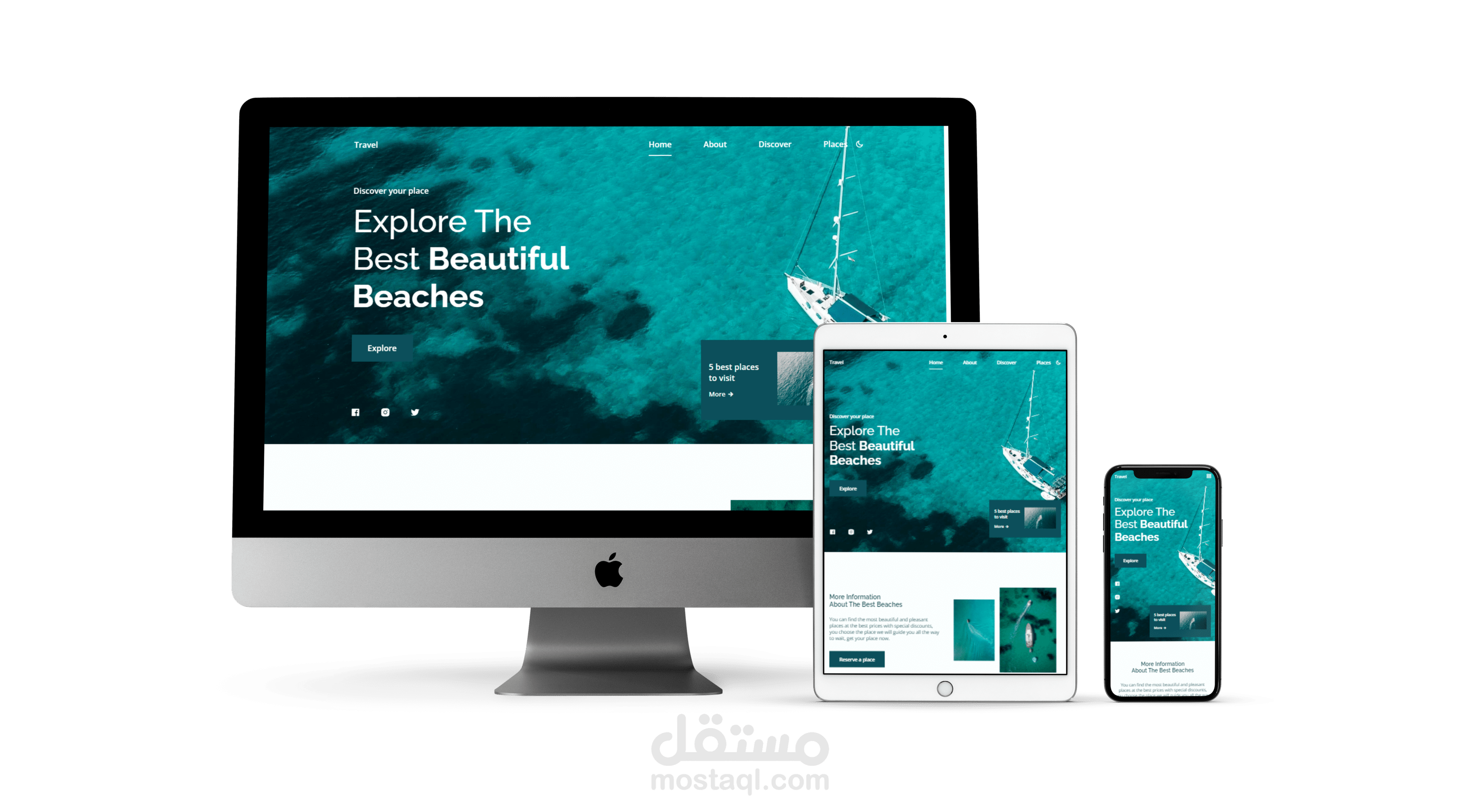 صفحة هبوط -  Website Travel