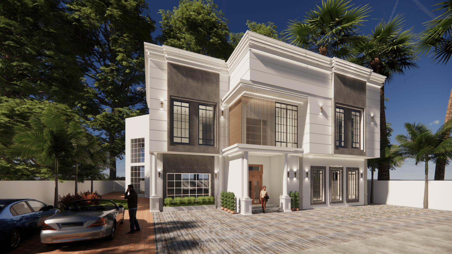 تصميم واجهه خارجية لفيلا سكنية