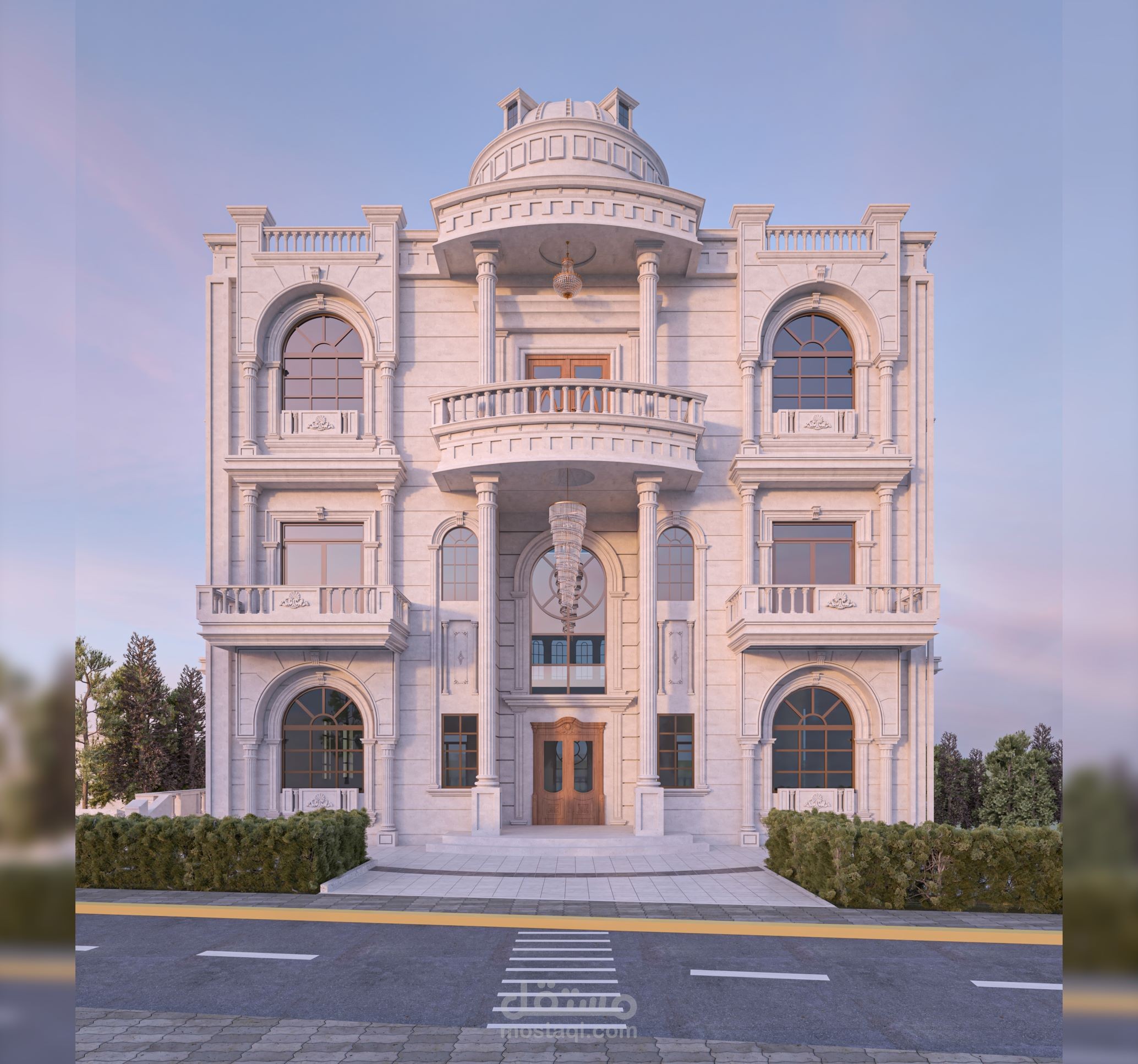 تصميم فيلا سكنية كلاسيكية في السعودية