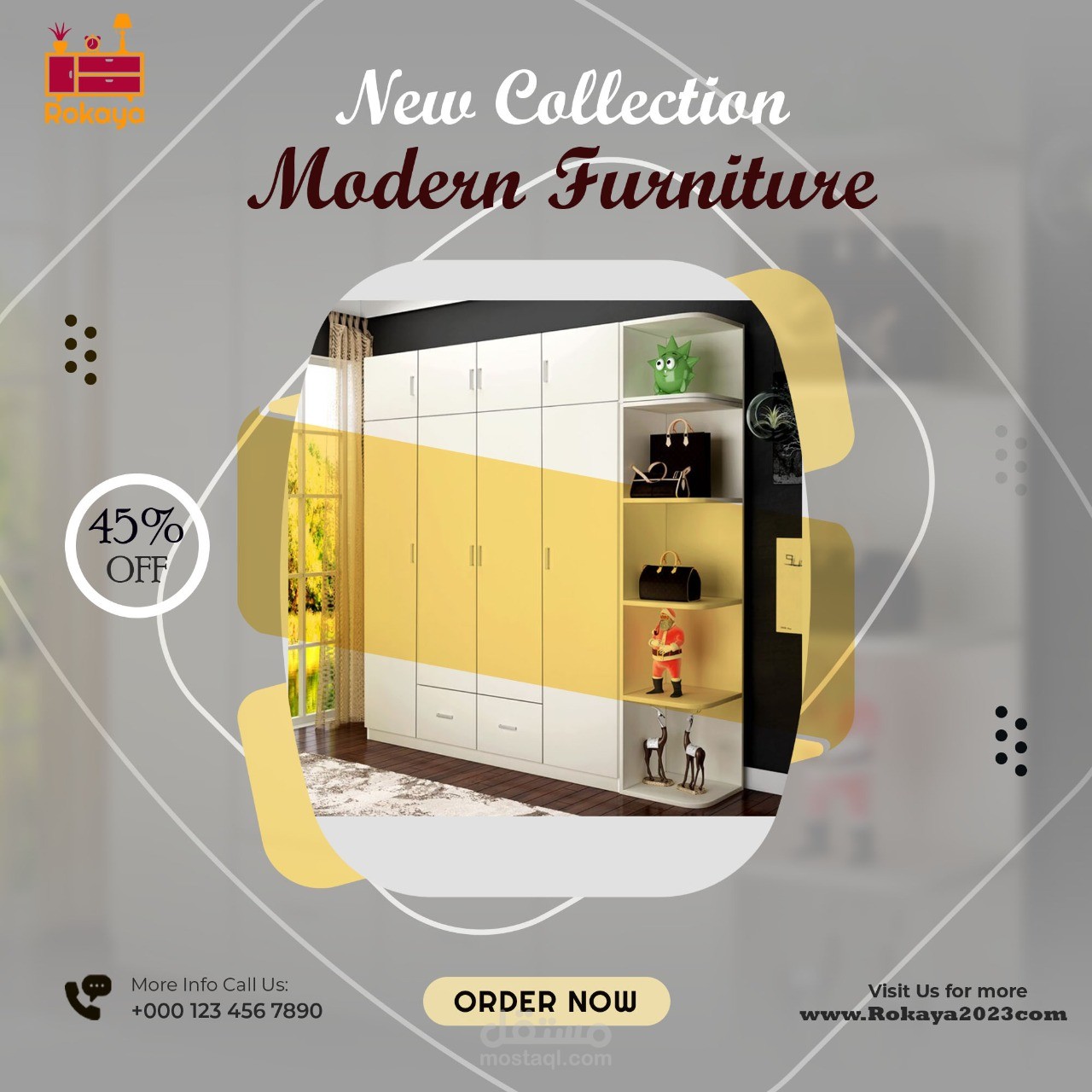 تصميم سوشيال ميديا لمعرض اثاث