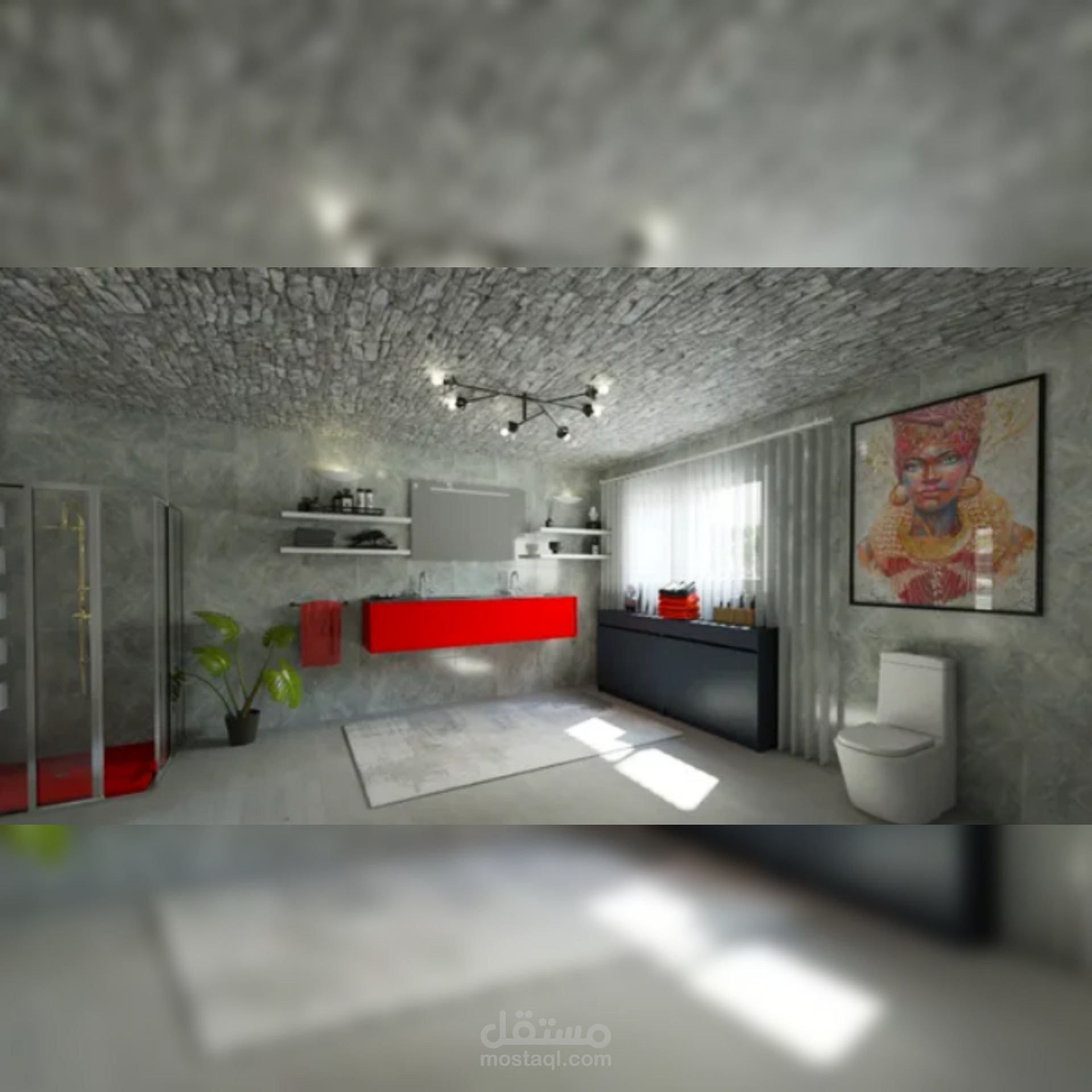 تصميم ديكور الحمام.