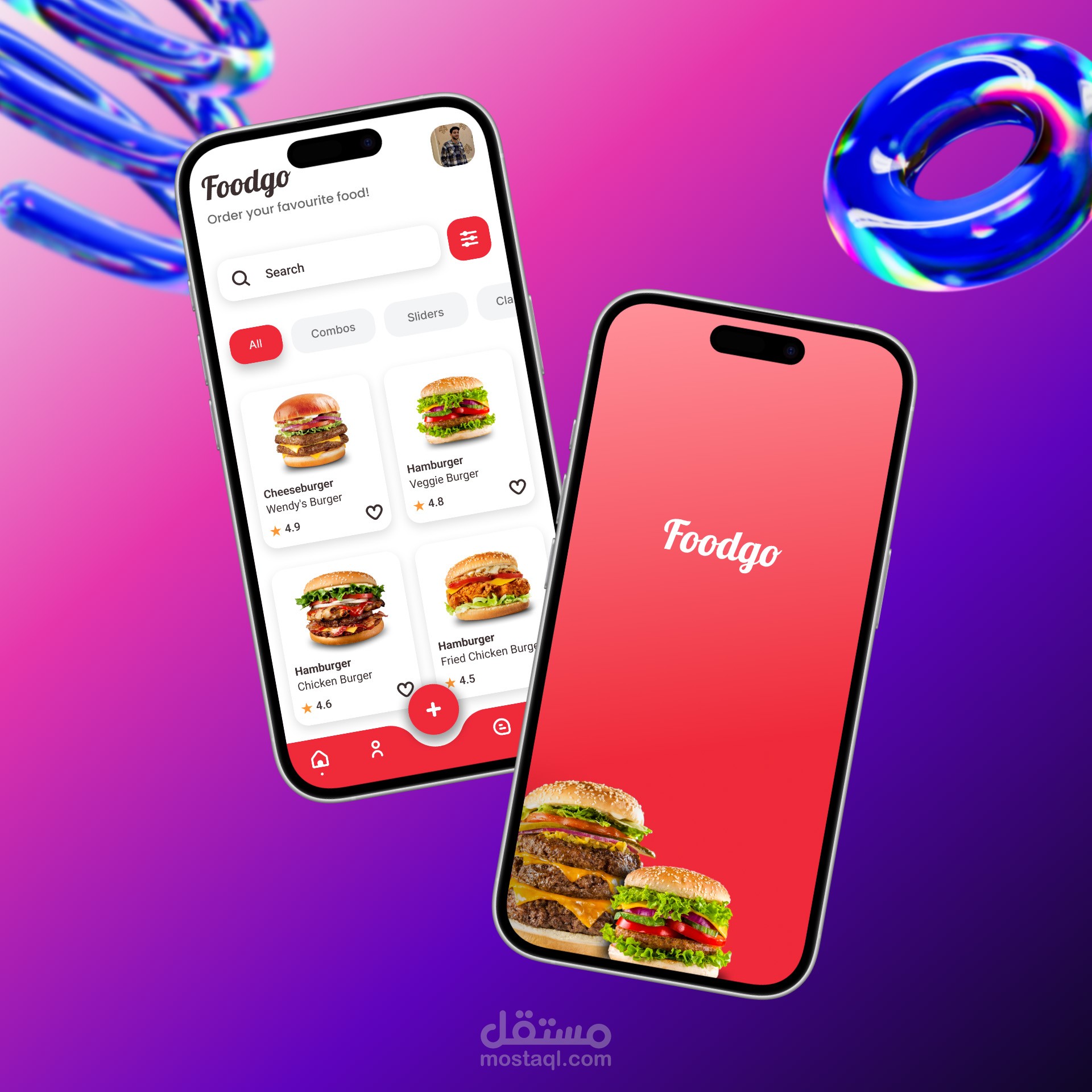 تصميم تطبيق fodgo للطلبات الاكل والوجبات السريعة