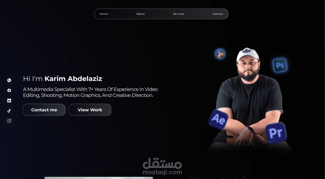 تصميم موقع لعميل لتقديم خدماته | فيديو ايديتور