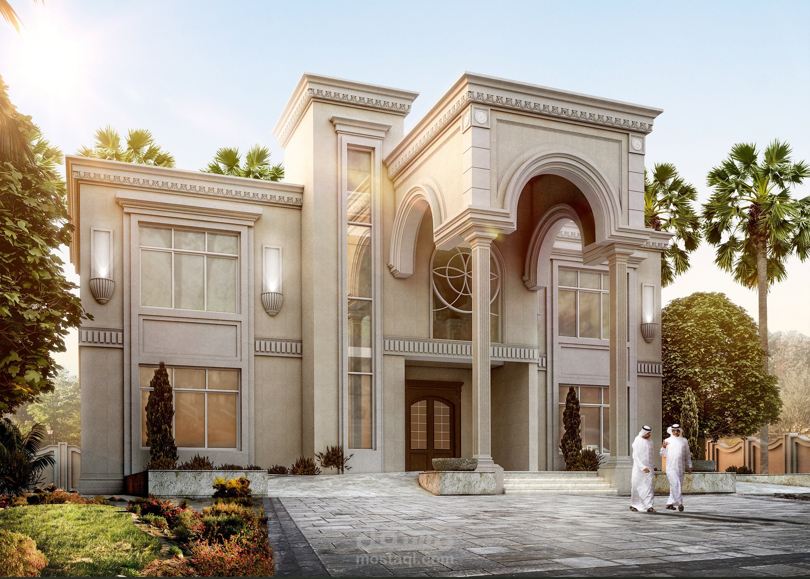 التصميم الخارجي للفيلات والقصور الملكية