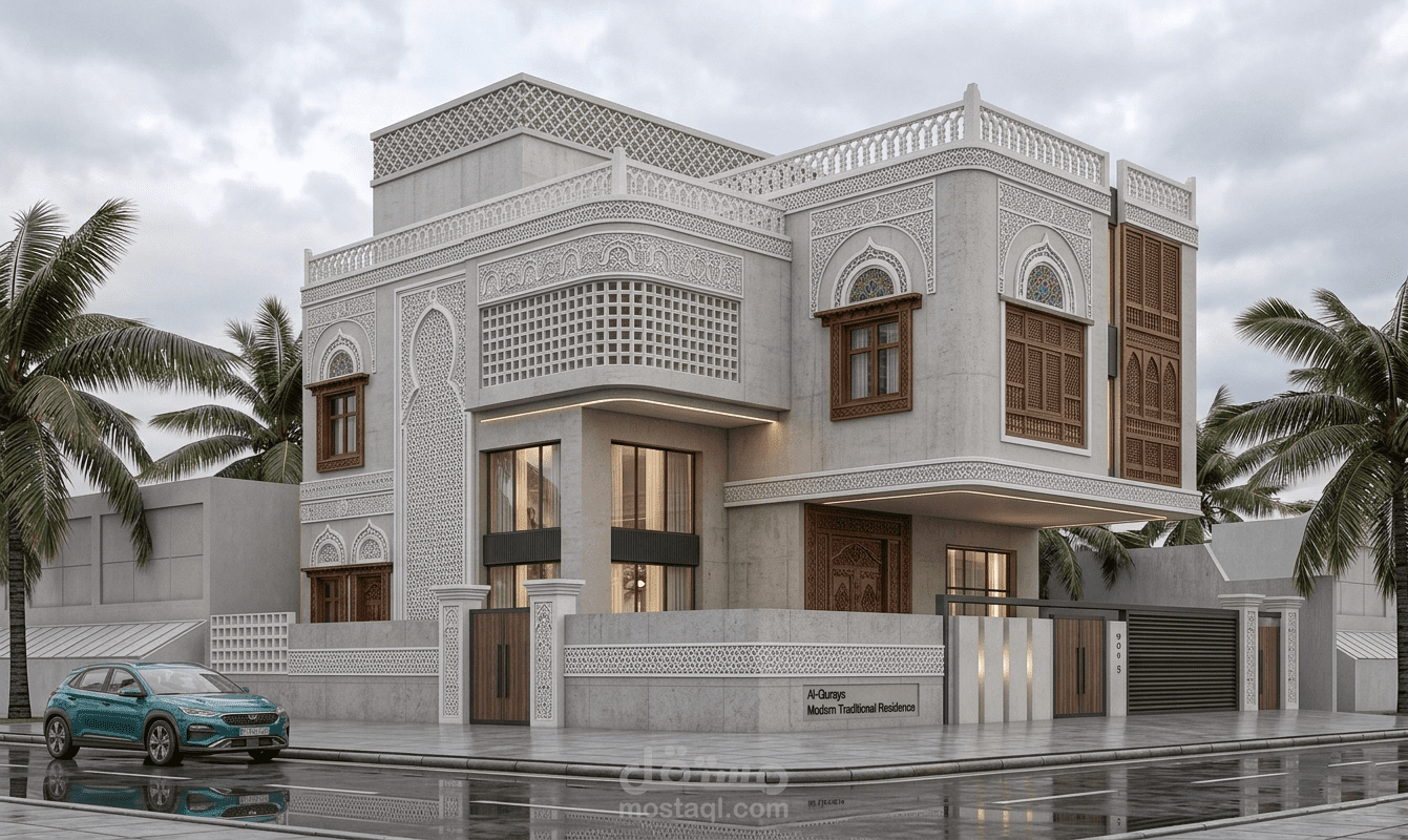حوار بين الماضي والحاضر: مشروع "فيلا سكنية" طابع يمني