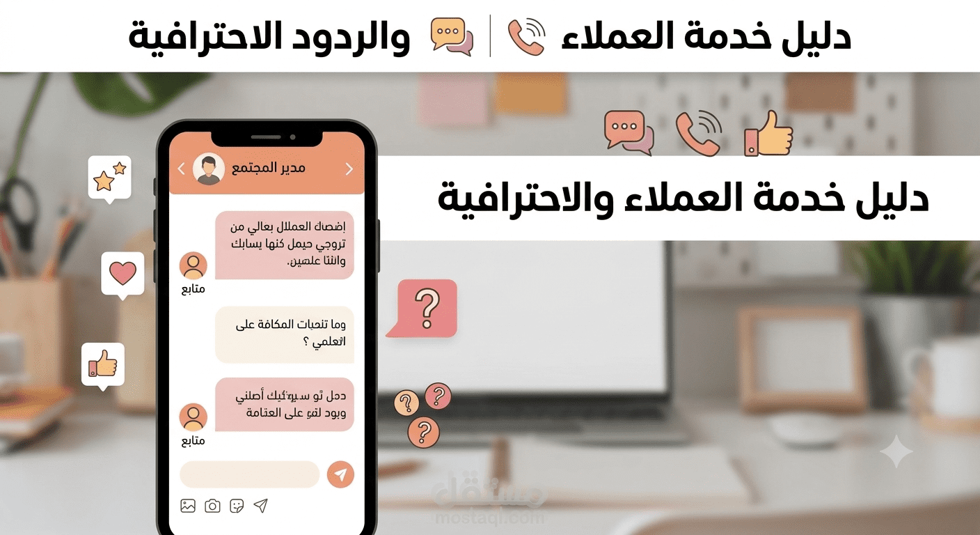 دليل الردود الاحترافية وخدمة العملاء (Moderation Guide)