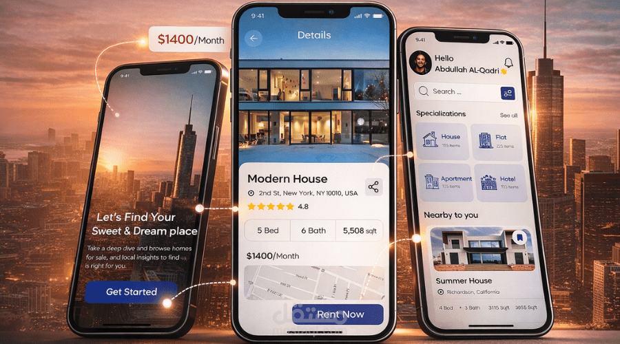 تطبيق عقارات (Real Estate Mobile App)