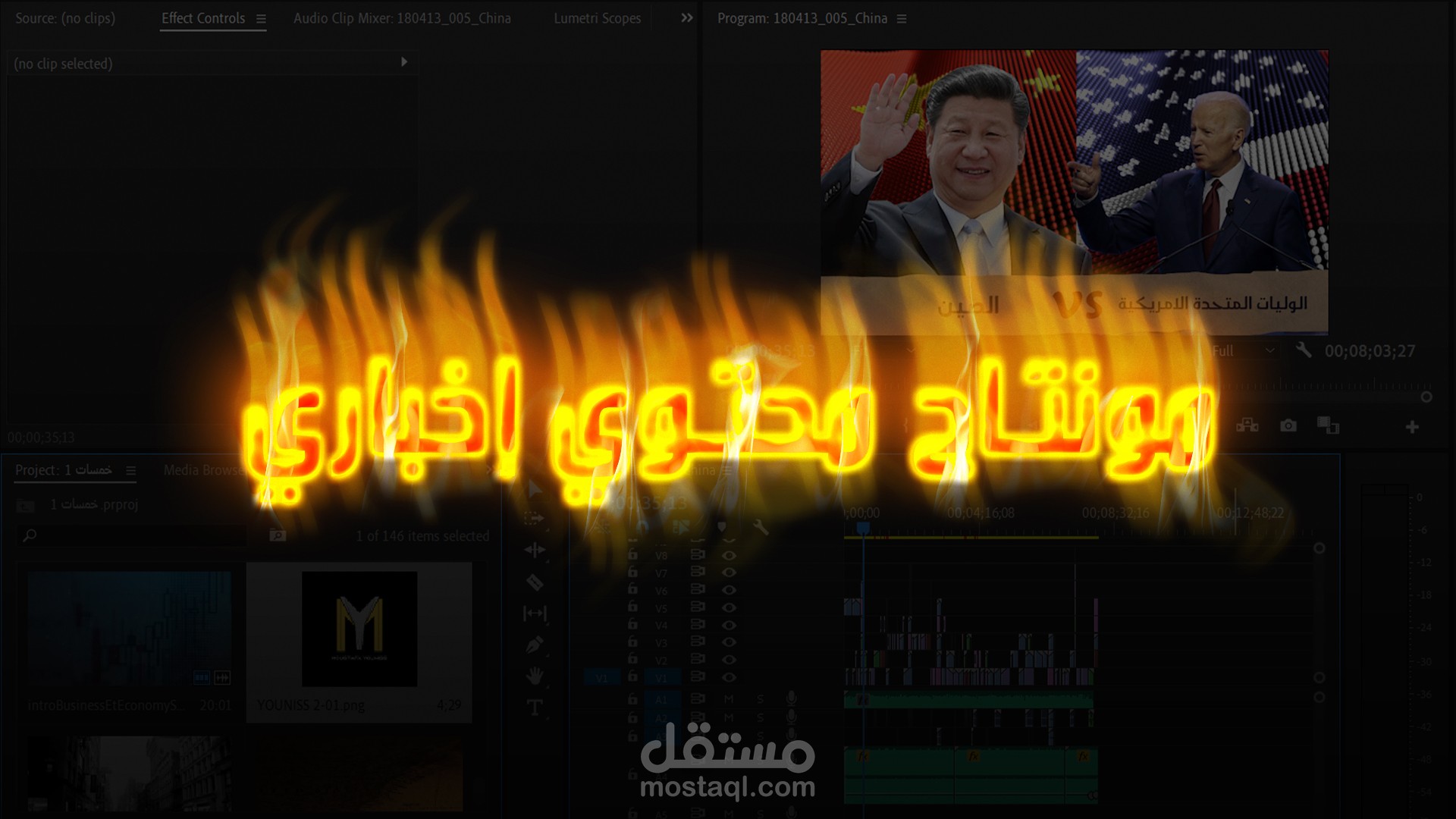 مونتاج فيديو لمحتوى إخباري