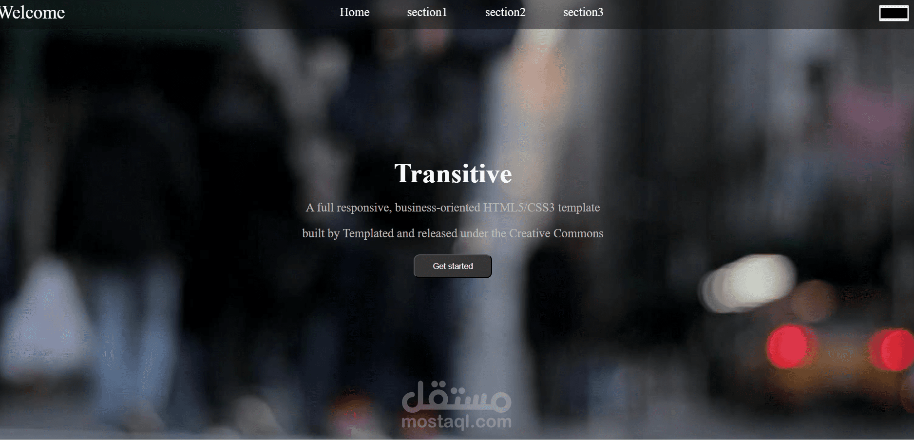 landing page