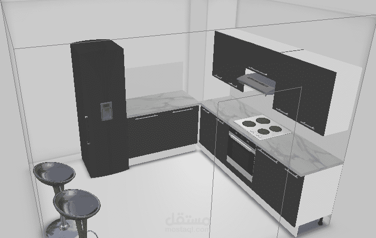 ديكور مطبخ 3d