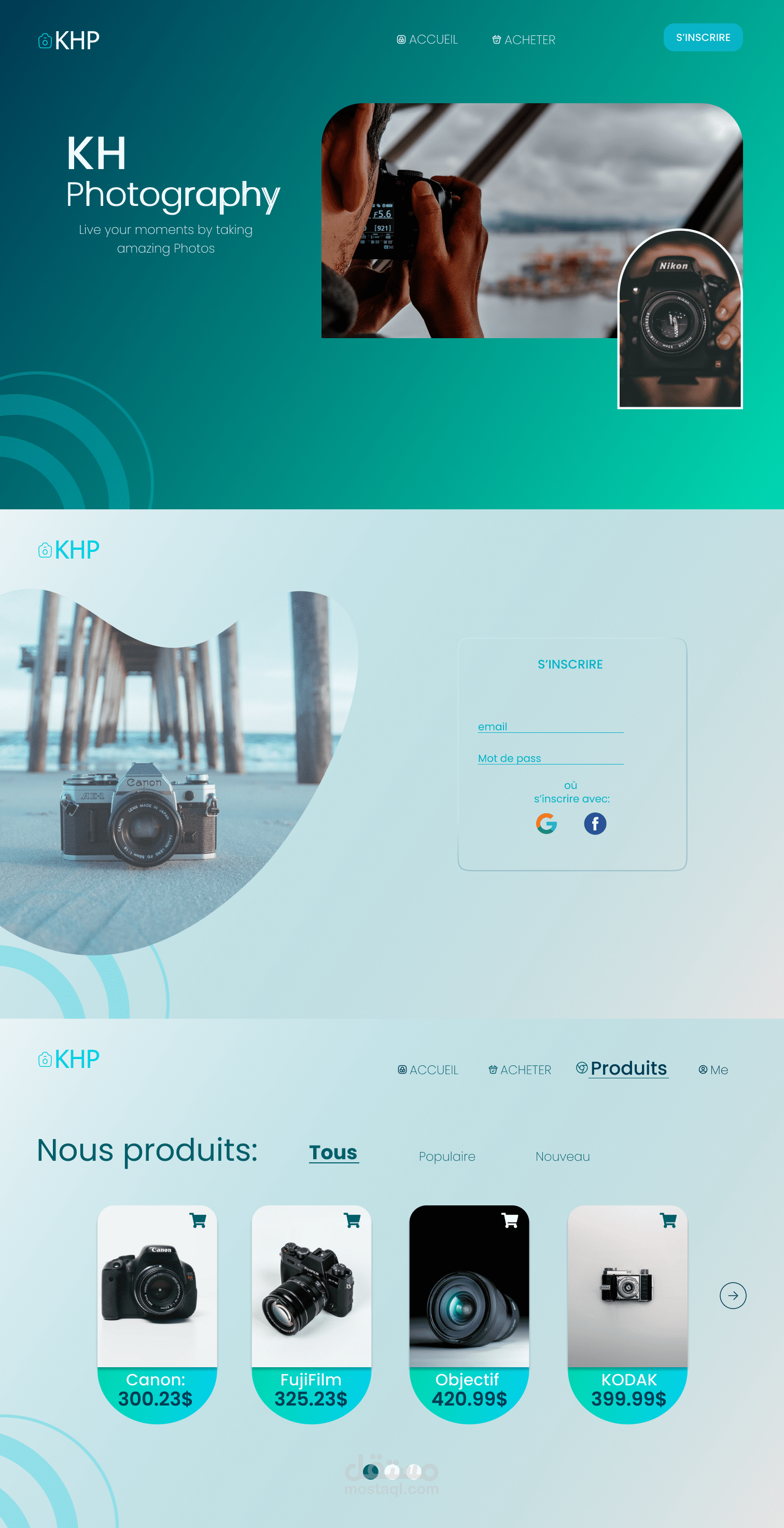 Website photography Design