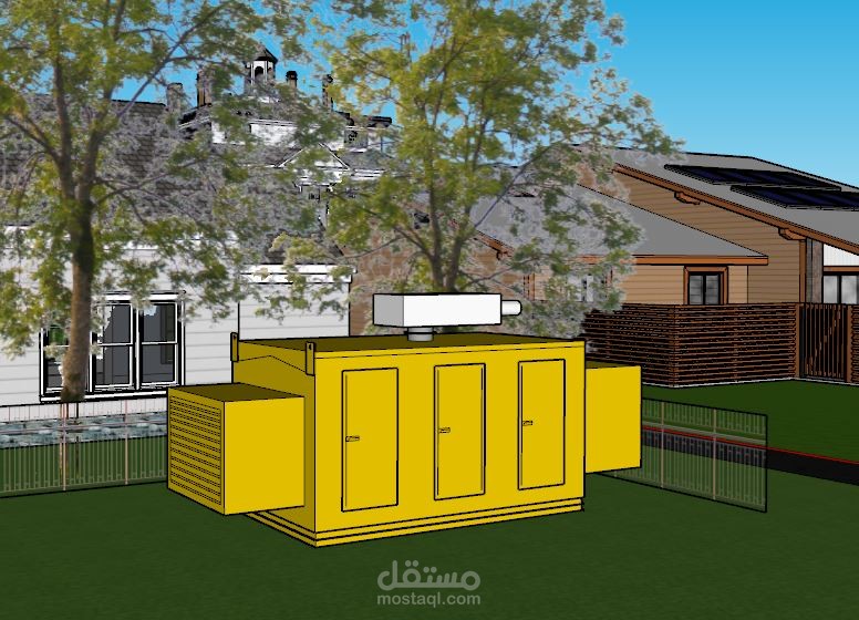 تصميم كاتم صوت للمولدات الضخمة