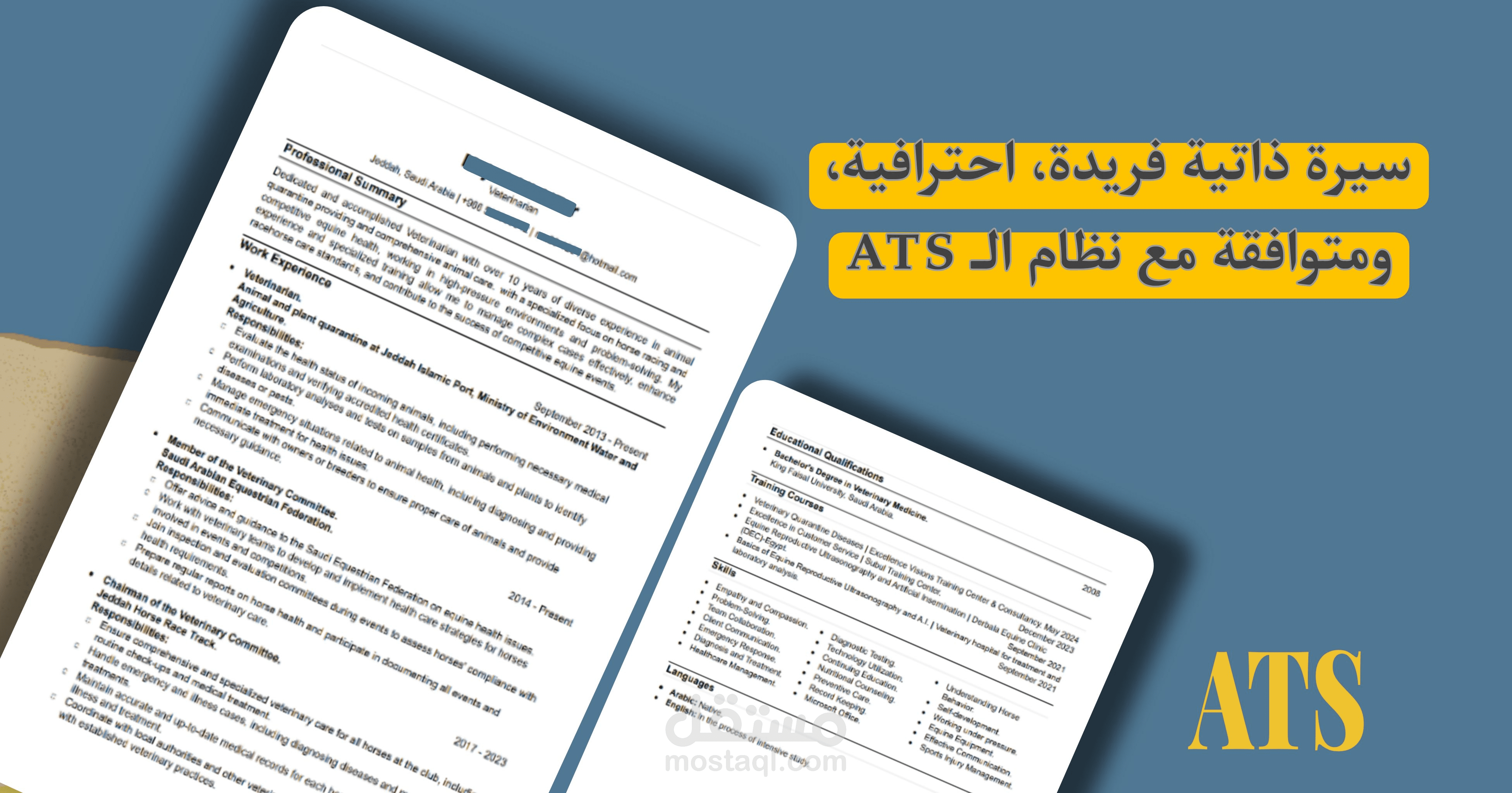 "CV & Resume "ATS Friendly