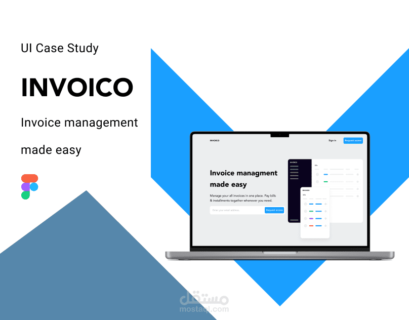 تصميم صفحة هبوط لشركة INVOICO