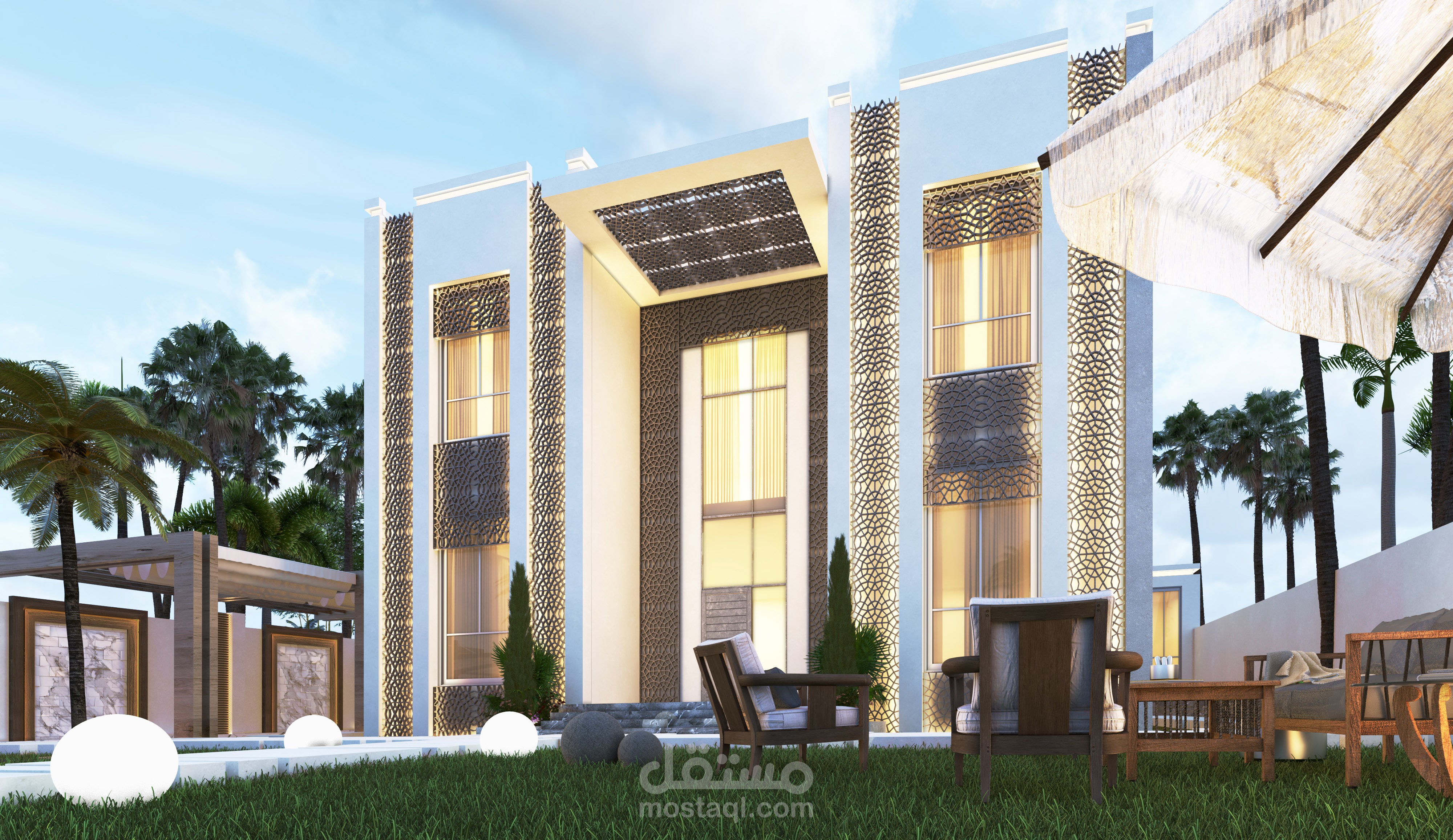 فيلا سكنية تصميم مودرن راقي و فاخر بمساحة 674.00 م٢