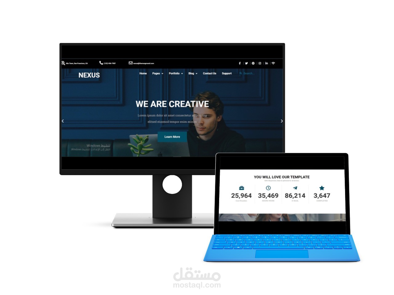 موقع تعريفي لشركة NEXUS